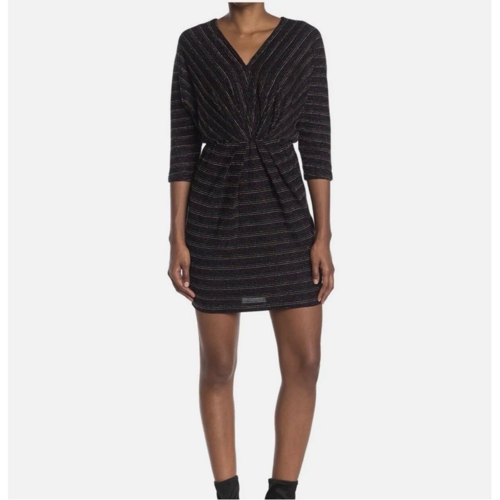 Trina Turk Birch Metallic Stripe Dress, Size L